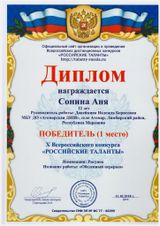 Сонина Аня-1 место