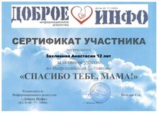 Захлевная Анастасия - участник