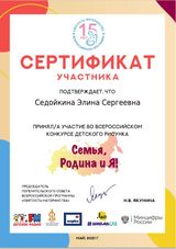 Седойкина Элина - участник